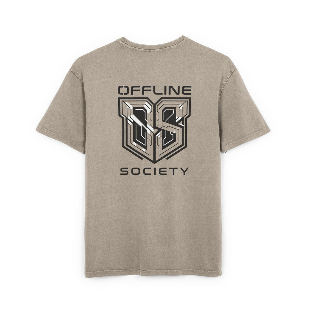 Offline Society Acid Wash Oversized Tee