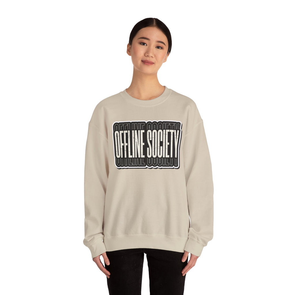 Offline Society Warp Logo Crewneck
