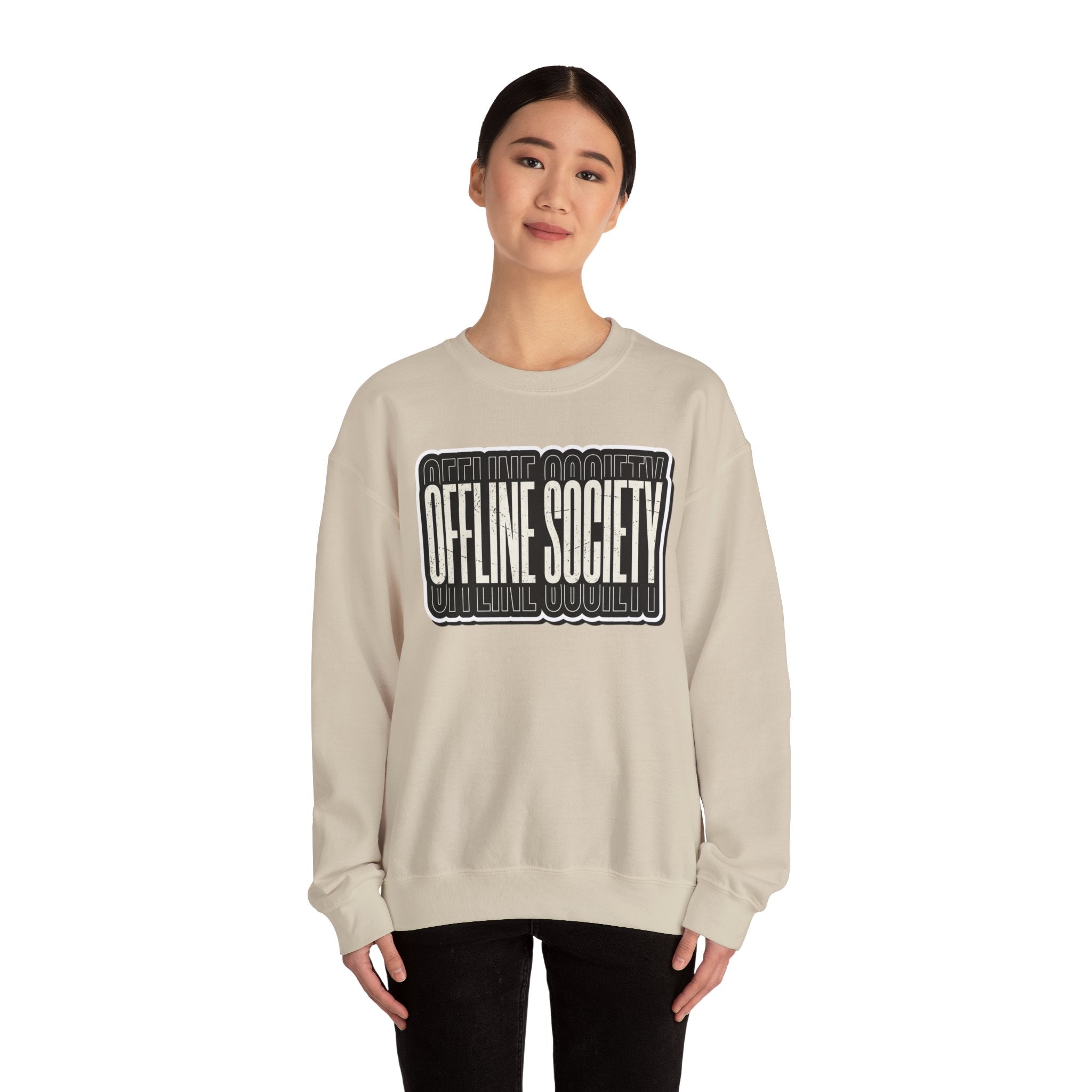 Offline Society Warp Logo Crewneck