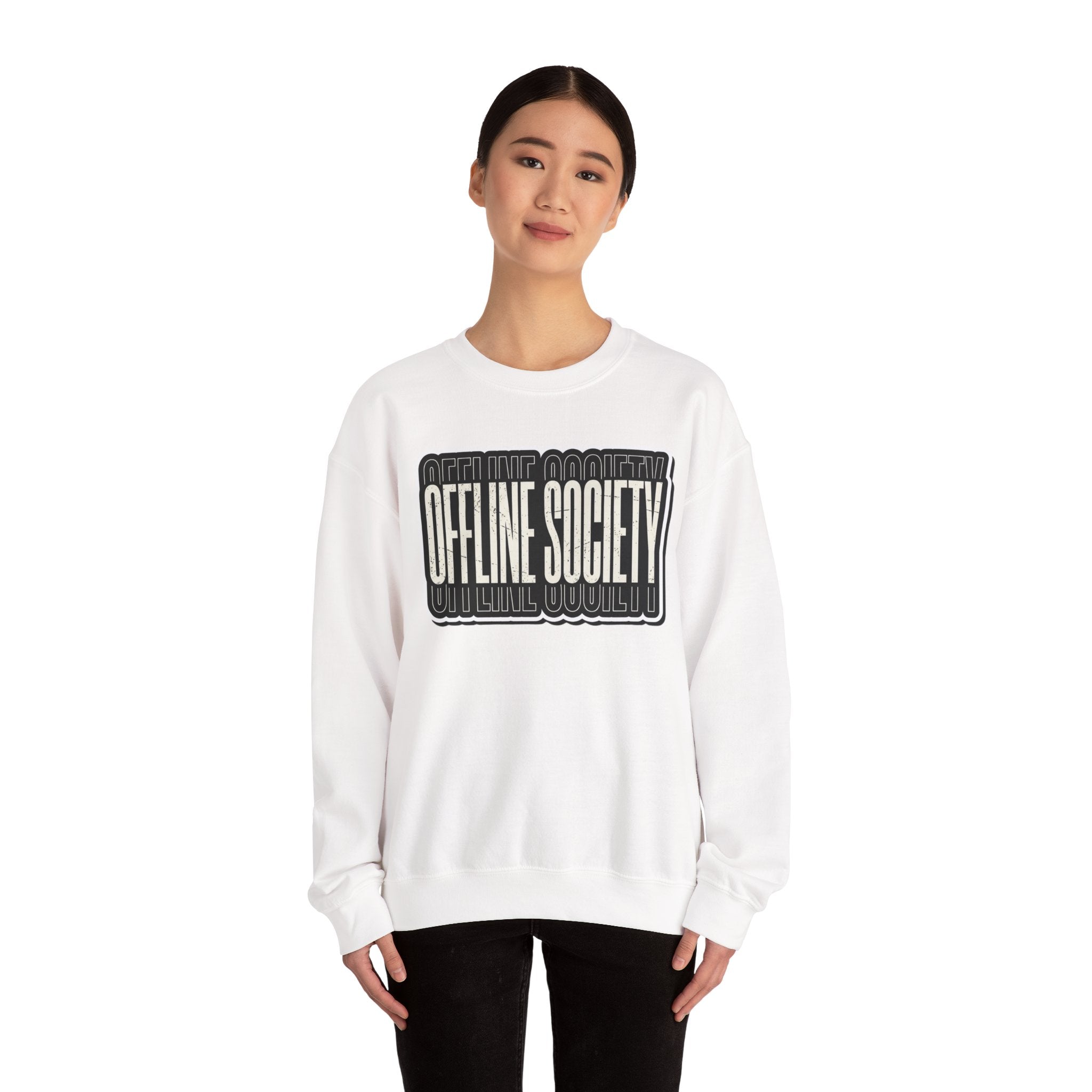 Offline Society Warp Logo Crewneck