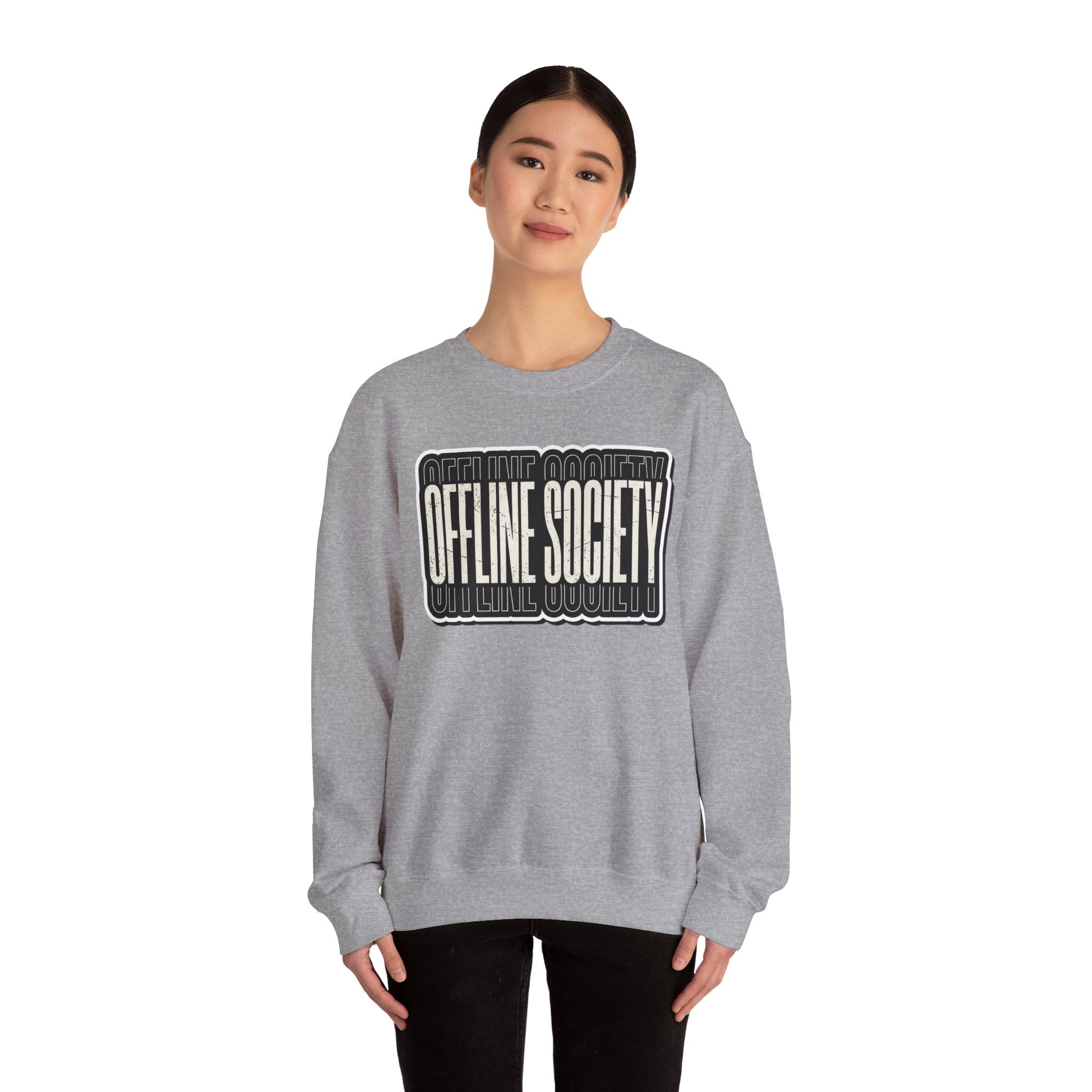 Offline Society Warp Logo Crewneck