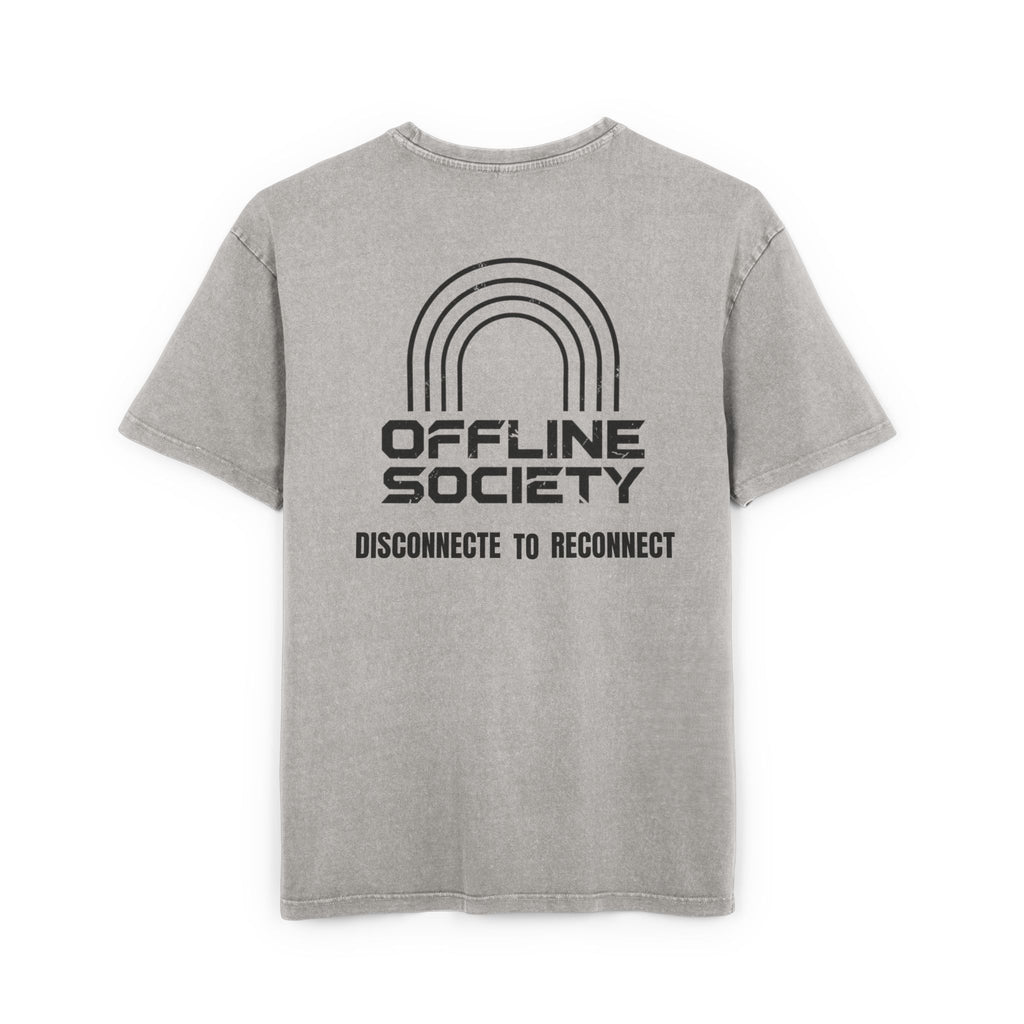Offline Society Acid Wash Oversized Tee – Disconnect To Reconnect
