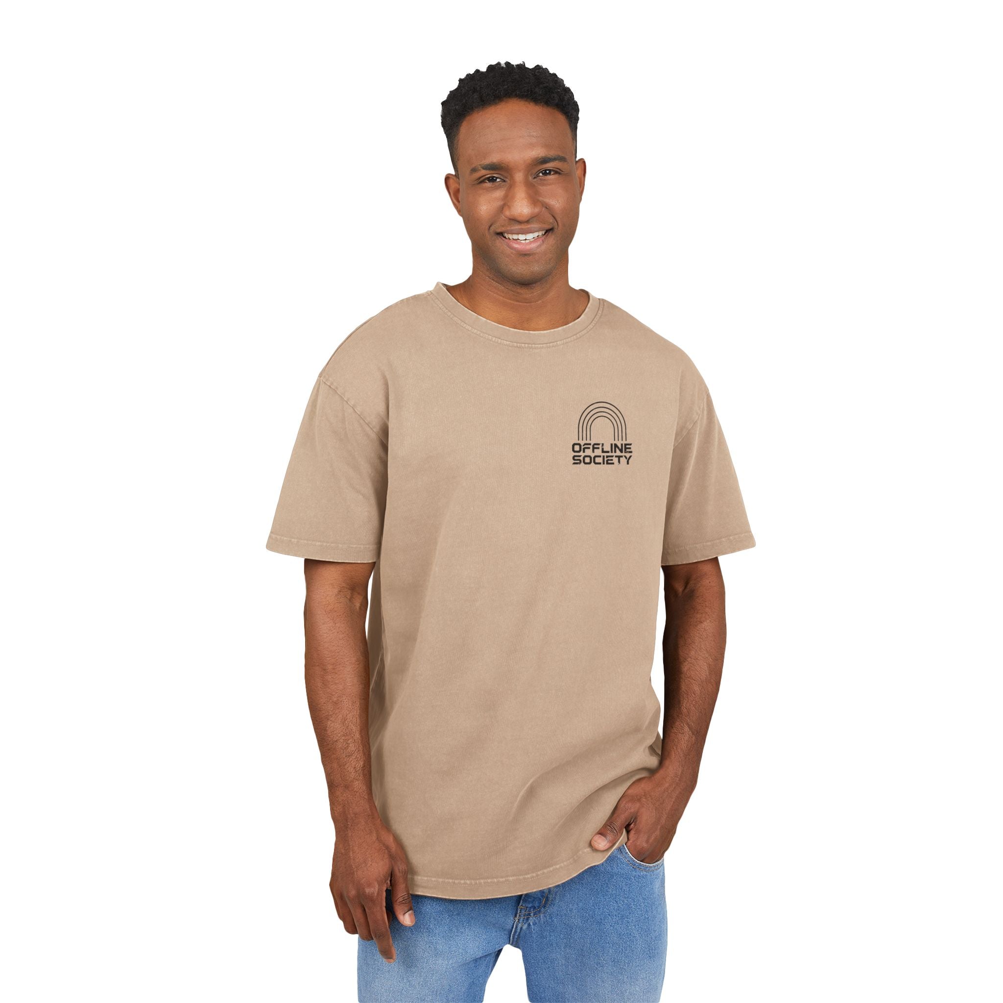 Offline Society Acid Wash Oversized Tee – Disconnect To Reconnect