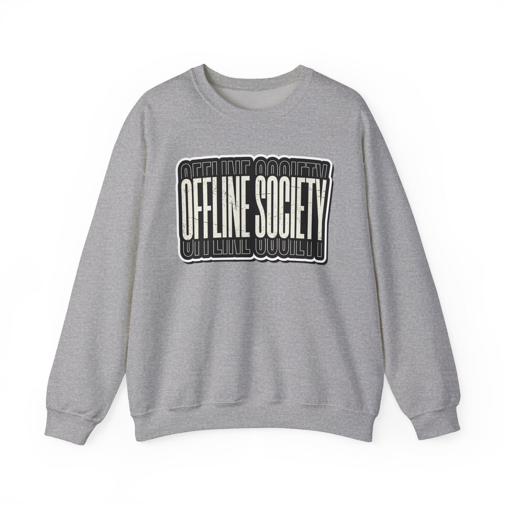 Offline Society Warp Logo Crewneck