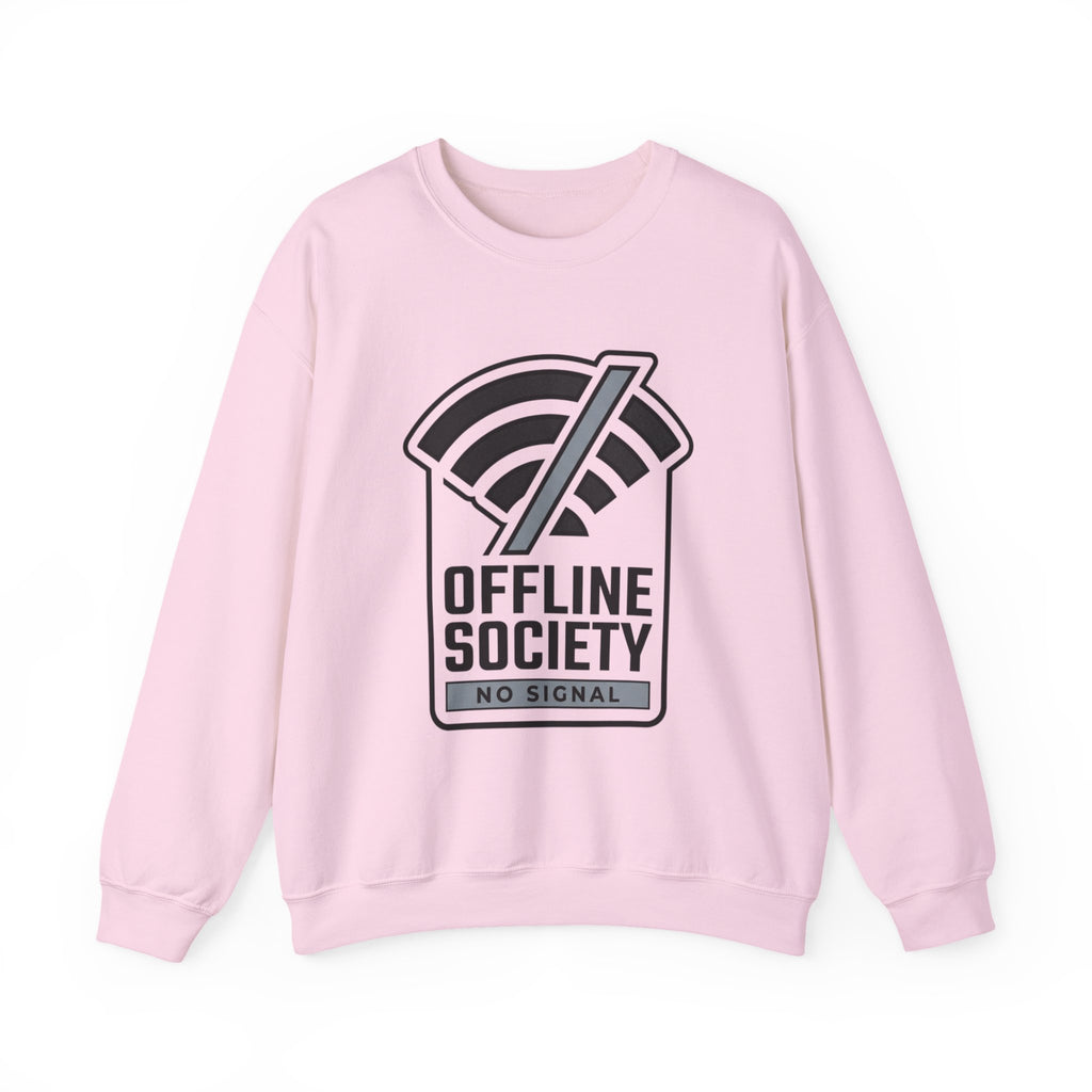 Offline Society Pink Sweatshirt | Minimal Digital Detox Crewneck