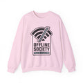 Offline Society Pink Sweatshirt | Minimal Digital Detox Crewneck