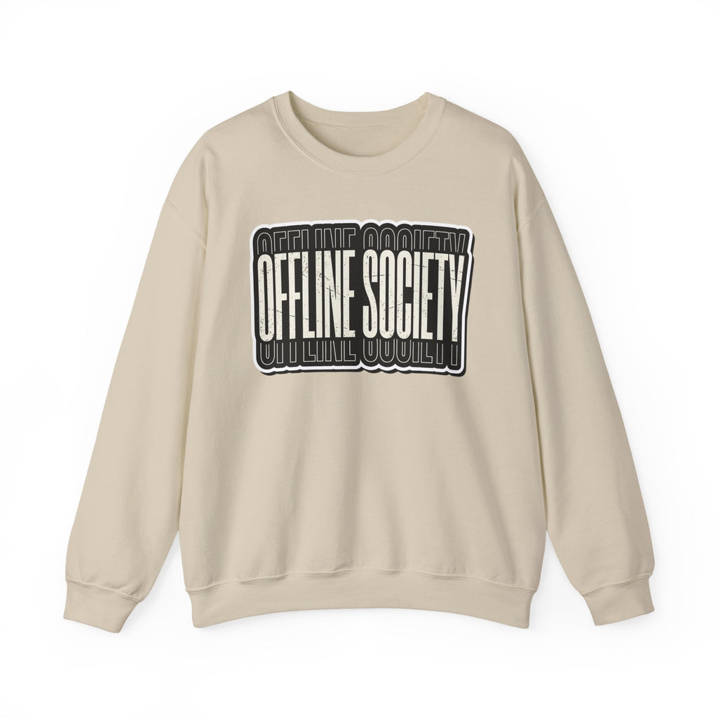 Offline Society Warp Logo Crewneck