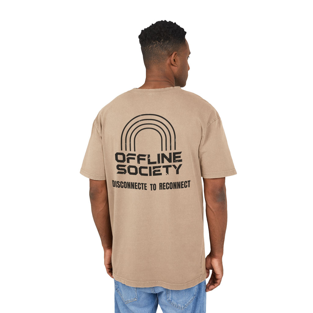 Offline Society Acid Wash Oversized Tee – Disconnect To Reconnect