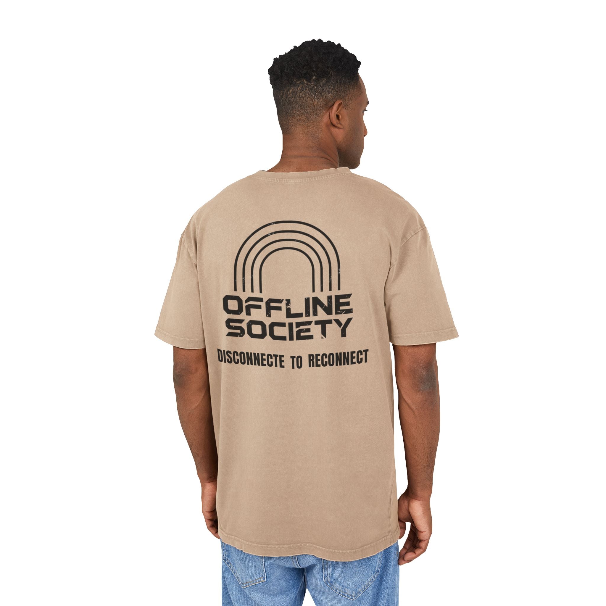 Offline Society Acid Wash Oversized Tee – Disconnect To Reconnect