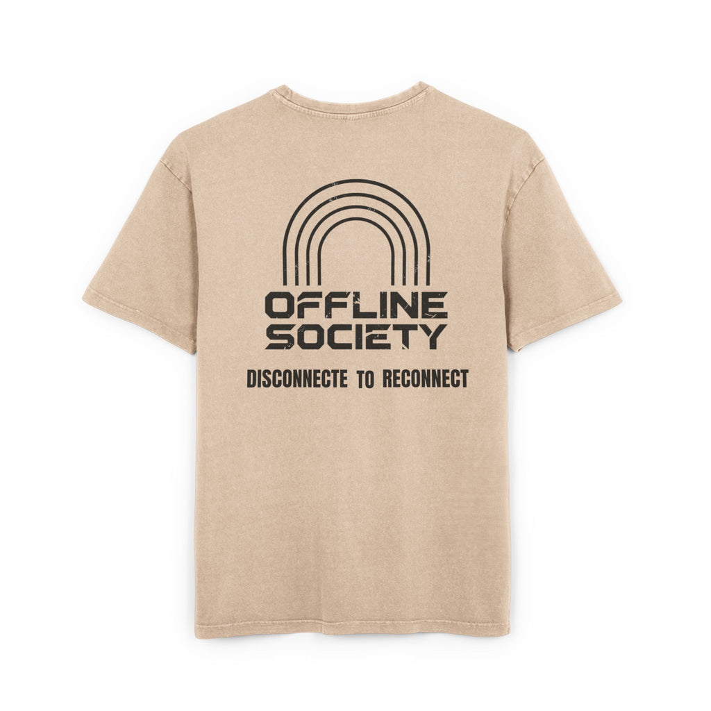 Offline Society Acid Wash Oversized Tee – Disconnect To Reconnect