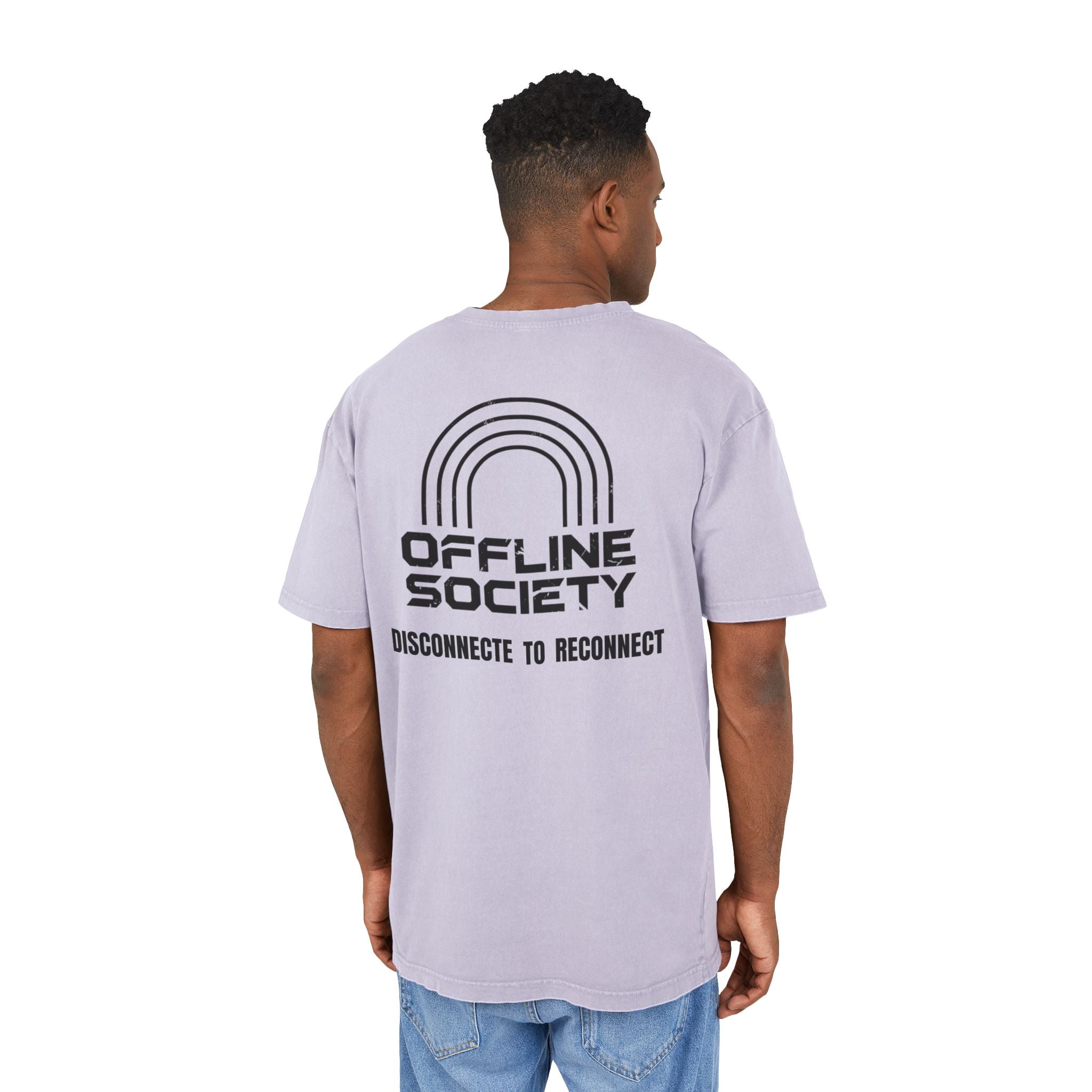 Offline Society Acid Wash Oversized Tee – Disconnect To Reconnect