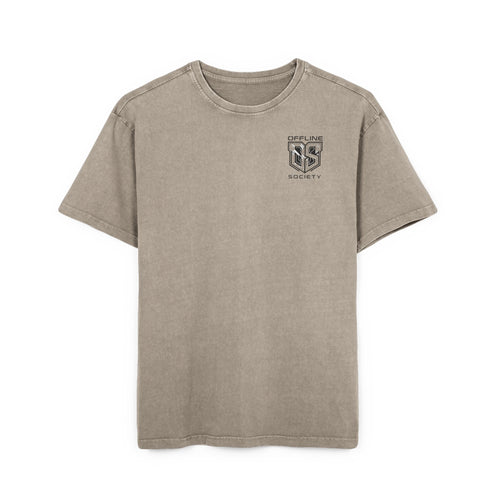 Offline Society Acid Wash Oversized Tee