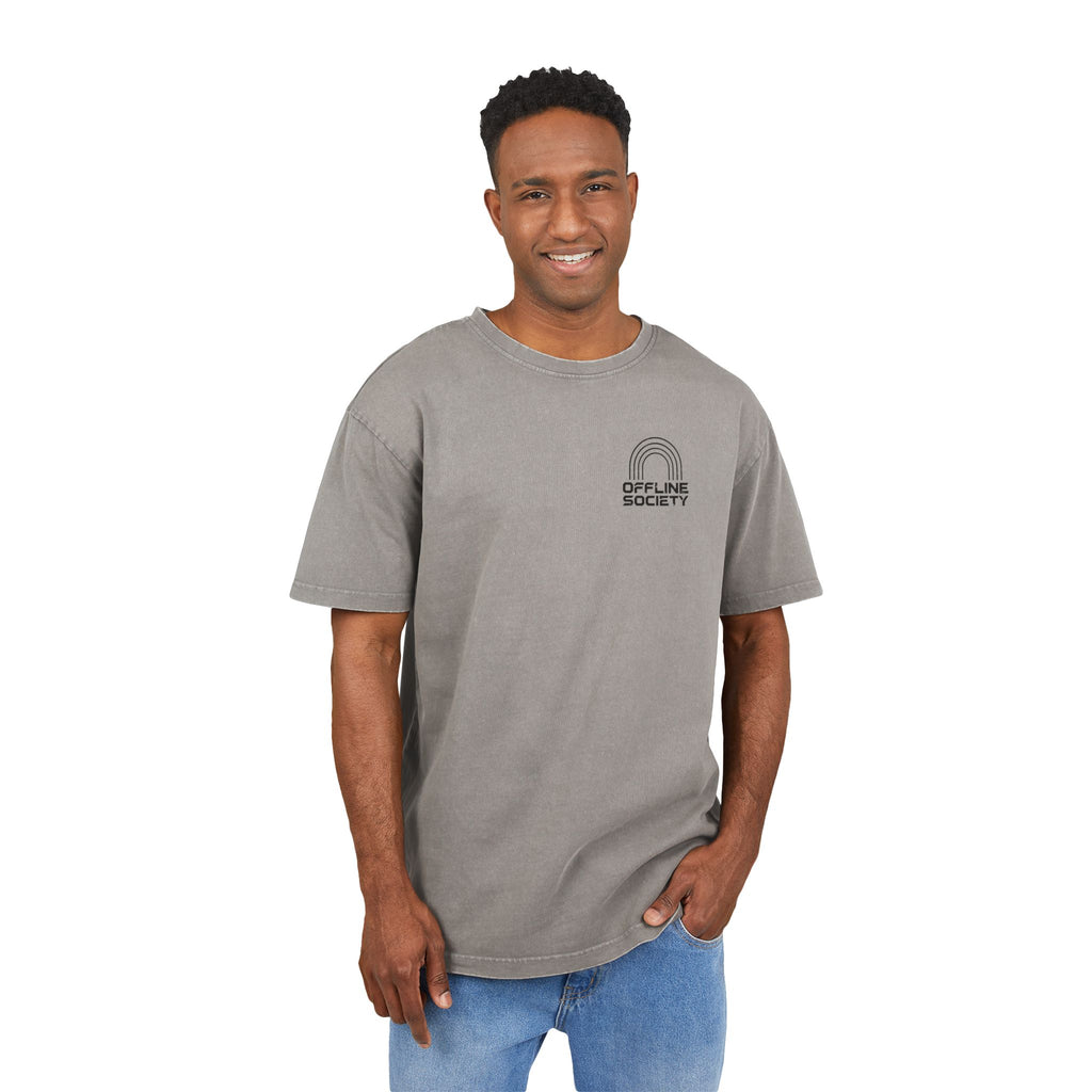 Offline Society Acid Wash Oversized Tee – Disconnect To Reconnect