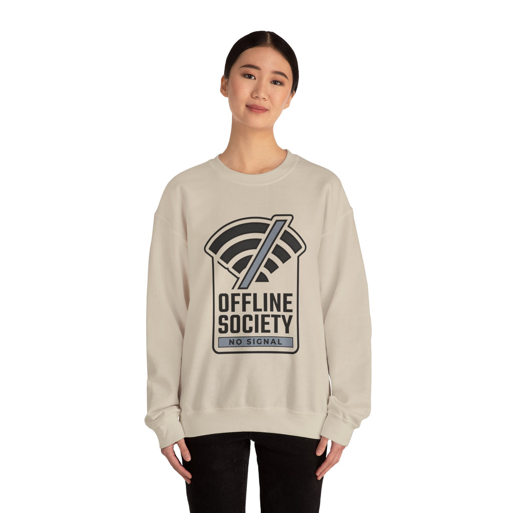 Offline Society Pink Sweatshirt | Minimal Digital Detox Crewneck